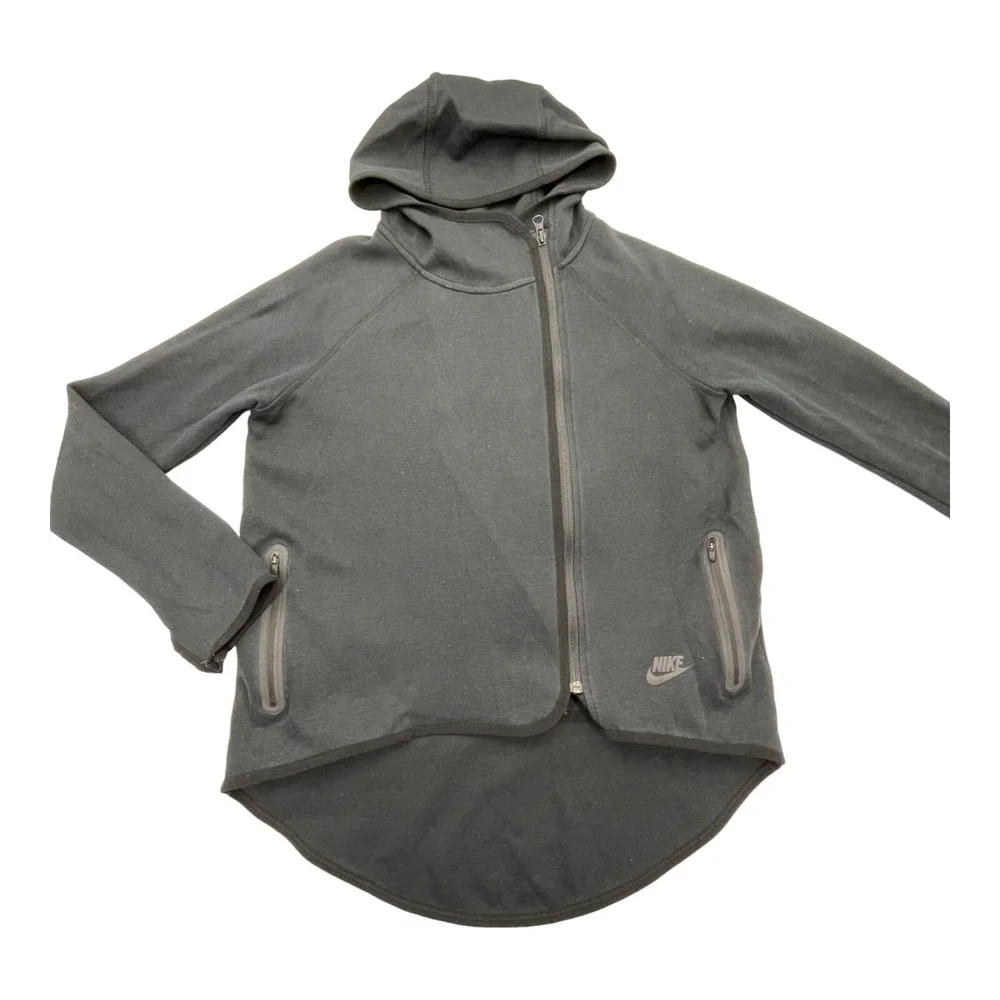 Nike Tech Fleece Hoodie Womens Small Black Hoodie Tail Cape Full Zip 908822-010